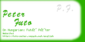 peter futo business card